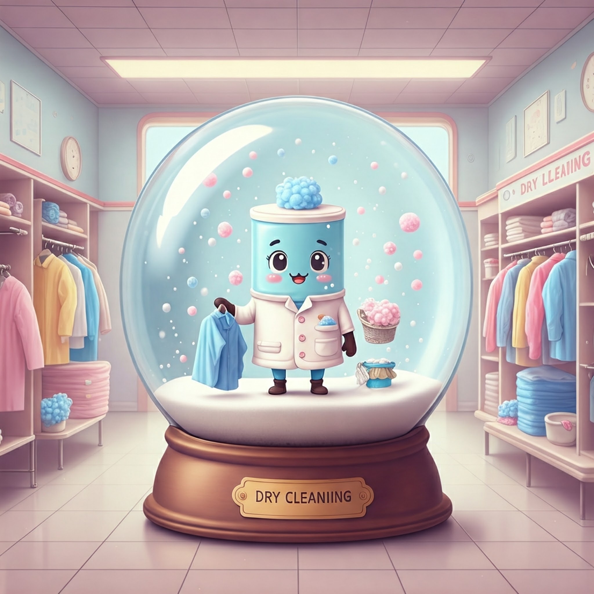 Dry Clean Snow Globe